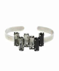 ISOBEL Jonc Bianca Swarovski Argenté Palladié