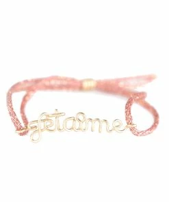 ATELIER PAULIN Bracelet Cordon Lurex Je T'aime Gold Filled