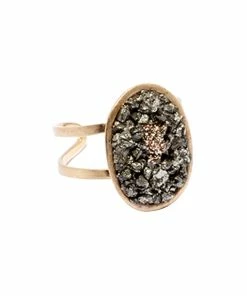 LSONGE Bague Lakota M Pyrite Doré