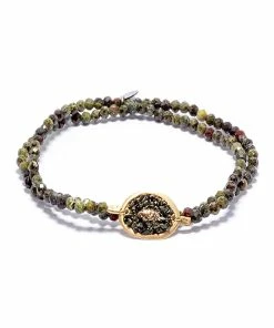 LSONGE Bracelet Lakota Double Pyrite Doré