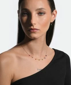 LA BRUNE & LA BLONDE Collier Confetti 7 Rubis Saphir Tsavorite Améthyste Or Jaune -Boutique Gigi Clozeau lblbc look20221201 27