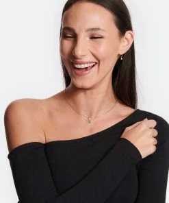 LA BRUNE & LA BLONDE Collier 360° Diamant Brillant 0,20 Or Jaune -Boutique Gigi Clozeau lblbp look20221201 369