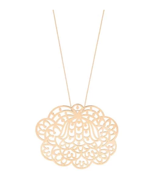 Ginette NY Collier Lotus Jumbo Or Rose