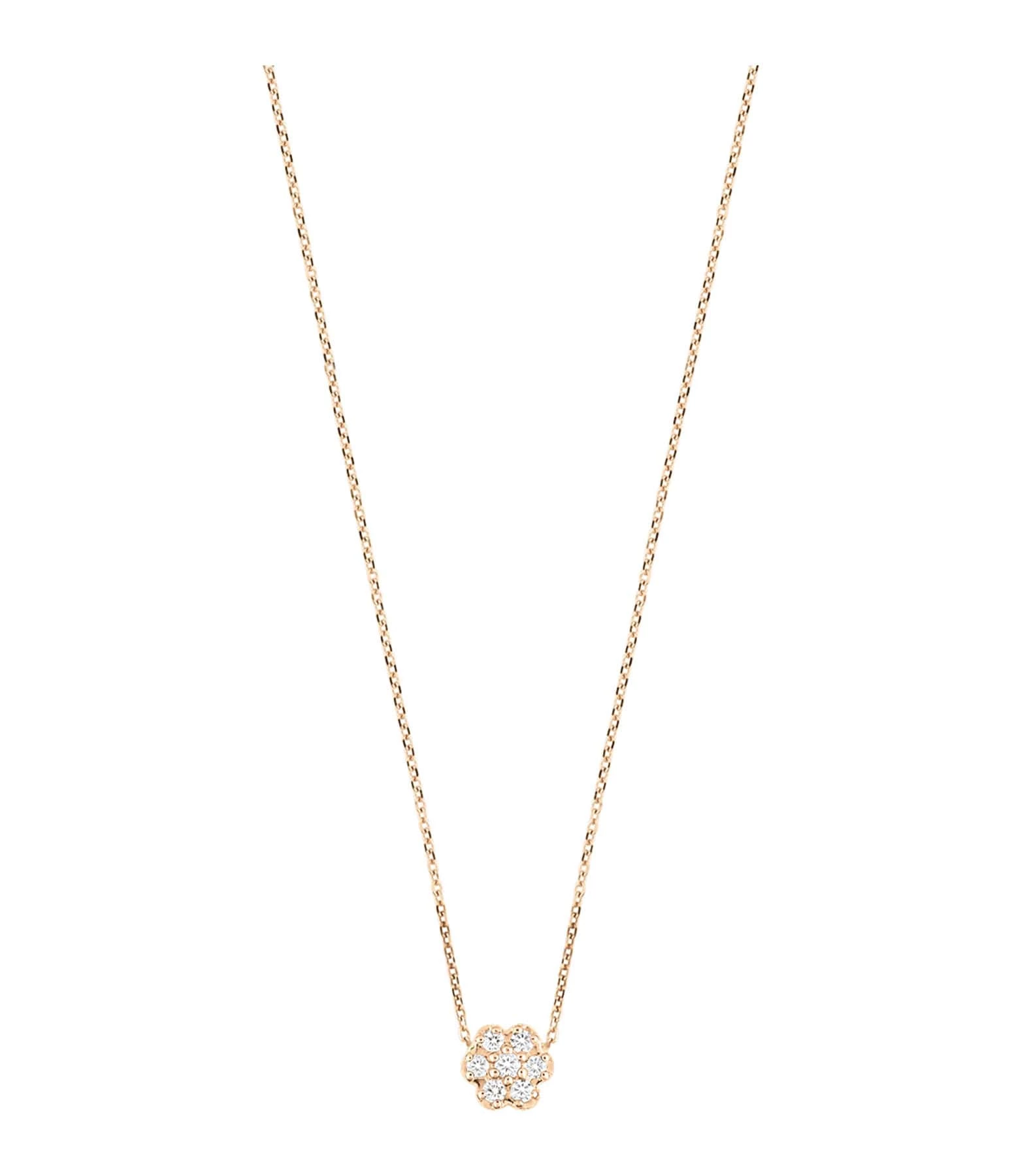 Ginette NY Collier Diamond Lotus Mini Or Rose 3 Ginette NY Collier Diamond Lotus Mini Or Rose