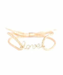 ATELIER PAULIN Bracelet Cordon Lurex Love Gold Filled