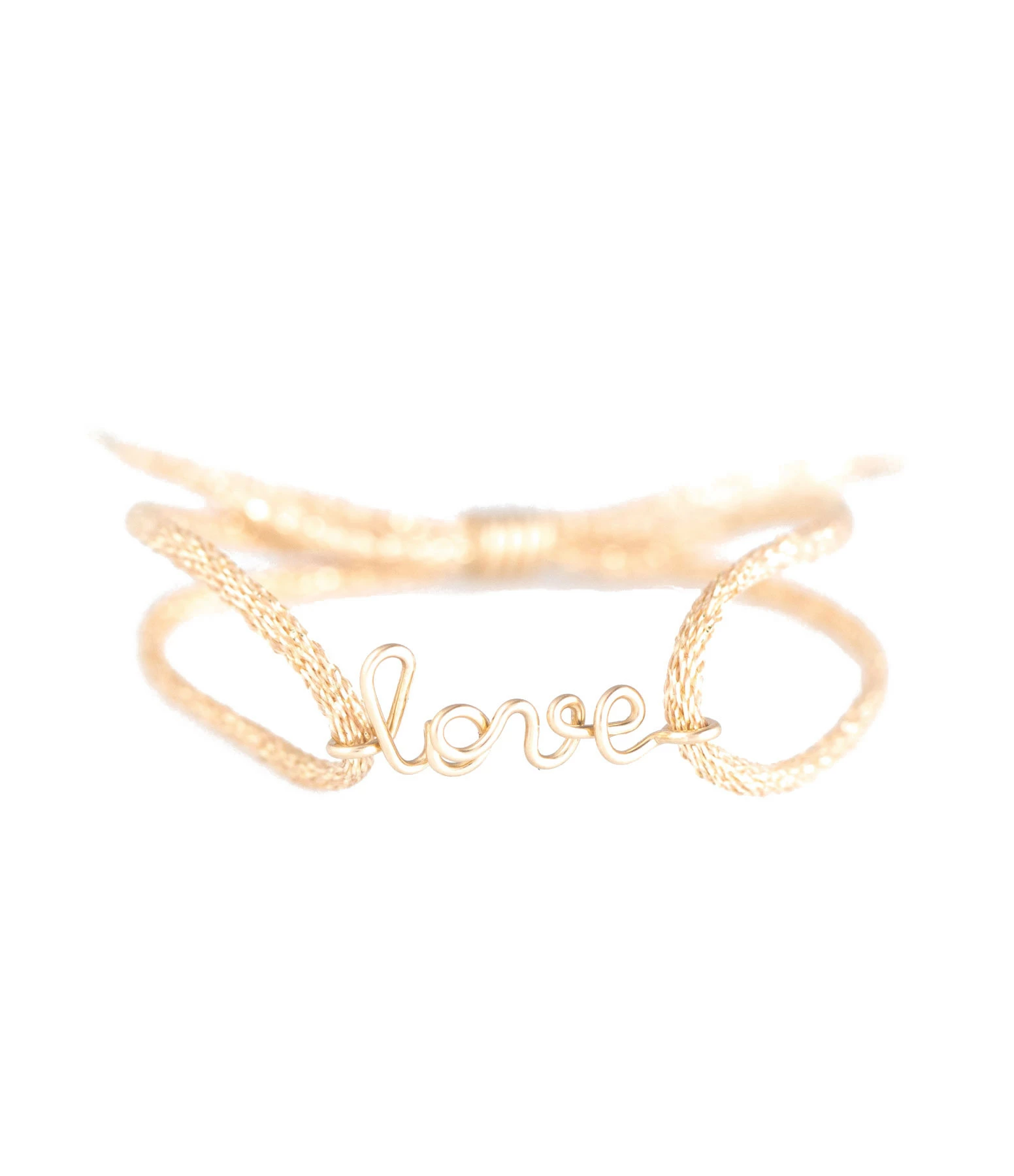 ATELIER PAULIN Bracelet Cordon Lurex Love Gold Filled 3 ATELIER PAULIN Bracelet Cordon Lurex Love Gold Filled