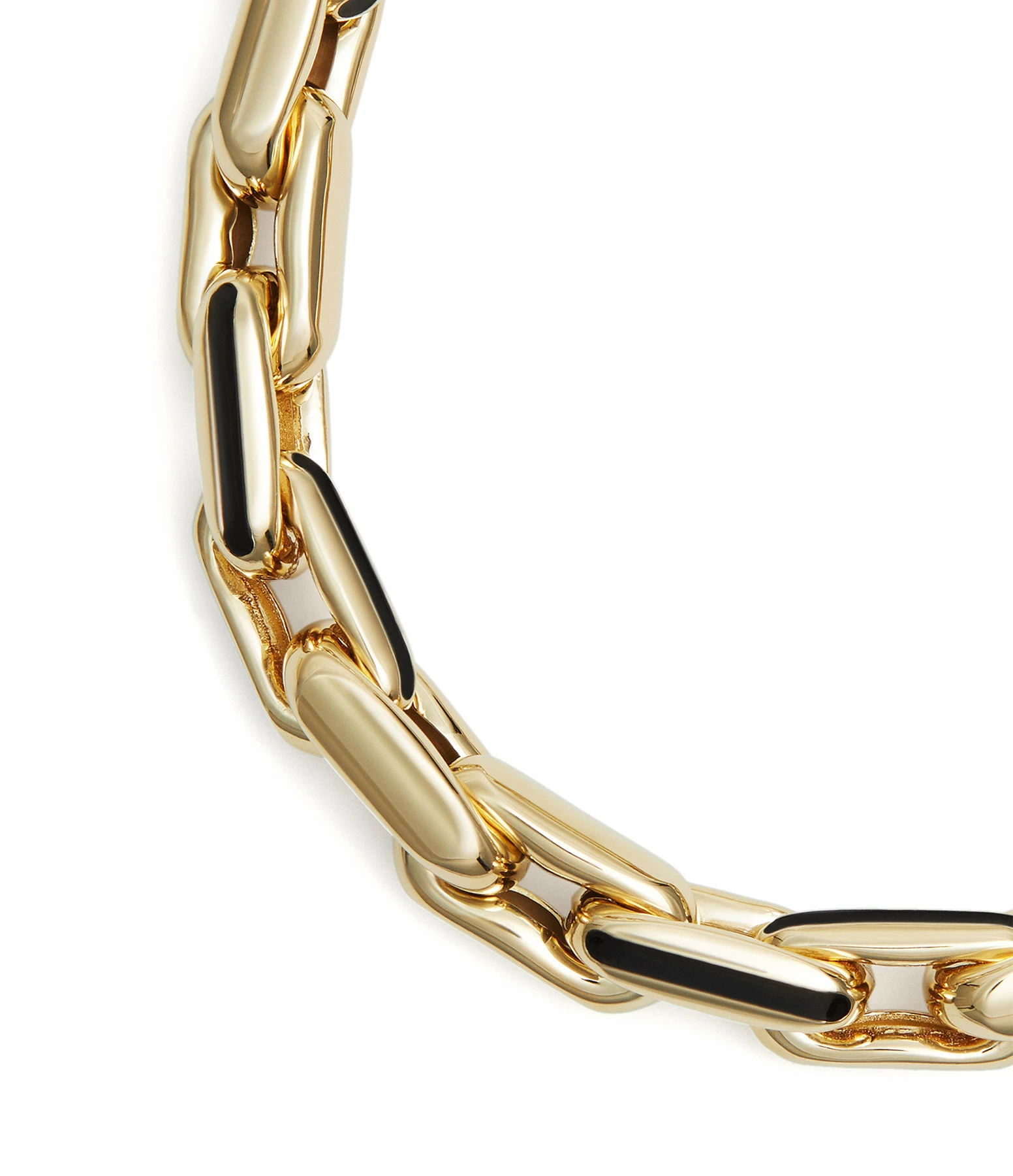LAUREN RUBINSKI Bracelet Small Émail Noir Or Jaune 4 LAUREN RUBINSKI Bracelet Small Émail Noir Or Jaune – Image 2