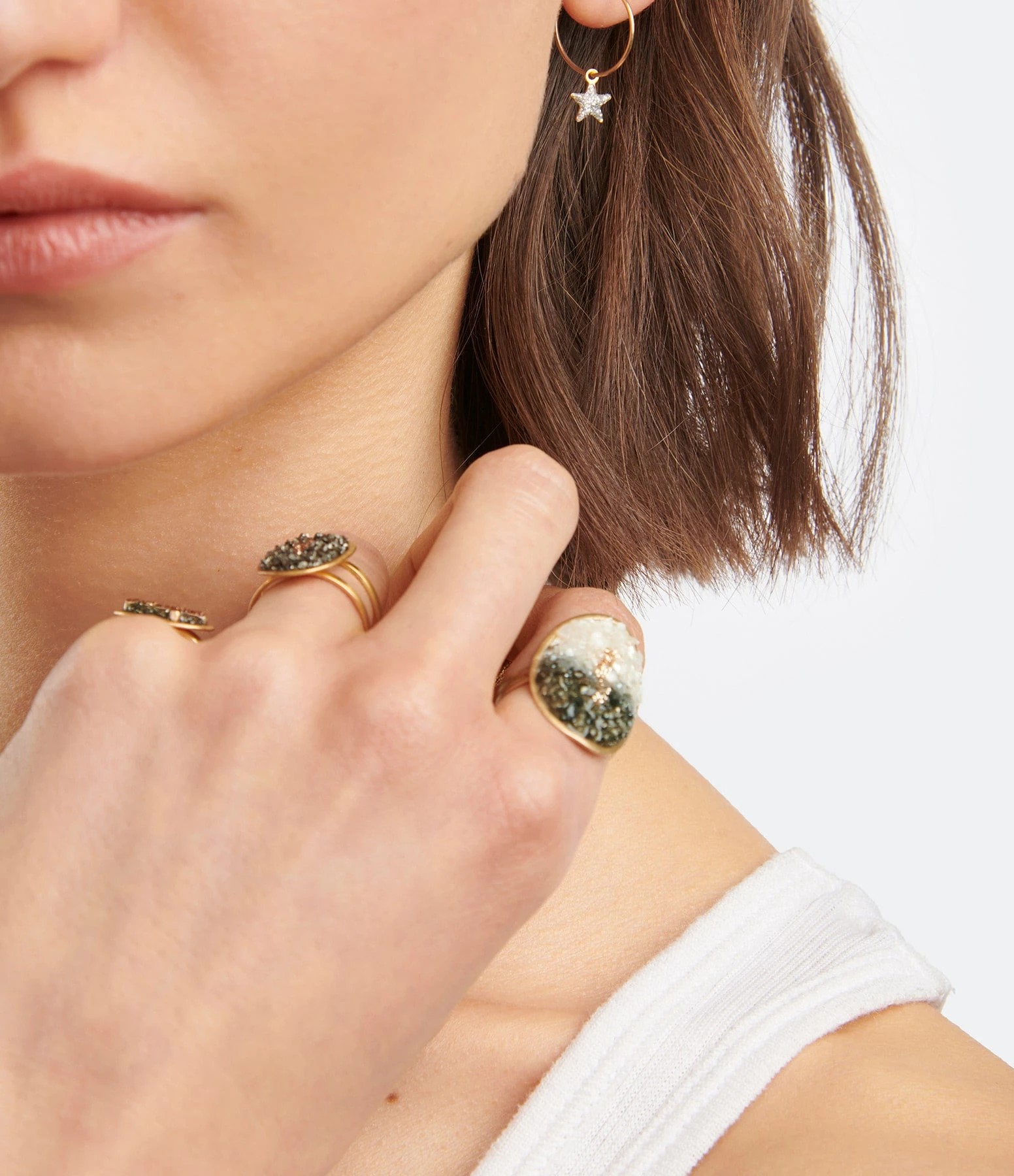 LSONGE Bague Lakota S Croix Pyrite Doré 5 LSONGE Bague Lakota S Croix Pyrite Doré – Image 3