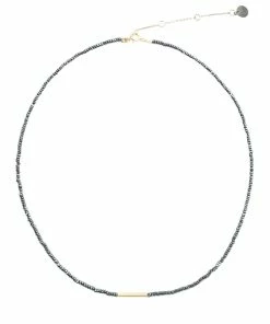 LSONGE Collier Lakota Tube Hématite, Exclusivité Lulli