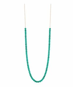 Ginette NY Collier Maria Mini Boulier Or Rose Turquoise