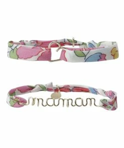 ATELIER PAULIN Bracelets Duo Maman Cœur Gold Filled Fuchsia