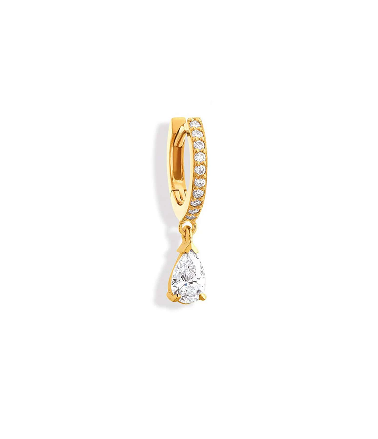 NAVA JOAILLERIE Mini Créole Isa Diamants Or Jaune (vendue à l'unité) 3 NAVA JOAILLERIE Mini Créole Isa Diamants Or Jaune (vendue à l'unité)