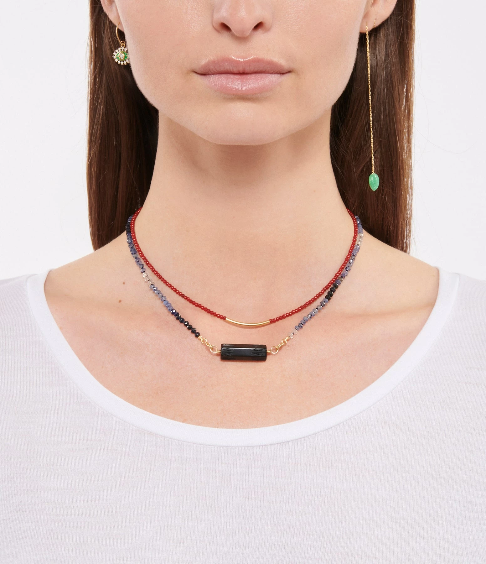 MON PRECIEUX GEM Collier Rolla Bolla Onyx Candies Saphir 4 MON PRECIEUX GEM Collier Rolla Bolla Onyx Candies Saphir – Image 2