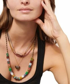 MON PRECIEUX GEM Collier Rolla Bolla Opale Cordon Gris -Boutique Gigi Clozeau mpgem look20221026 185