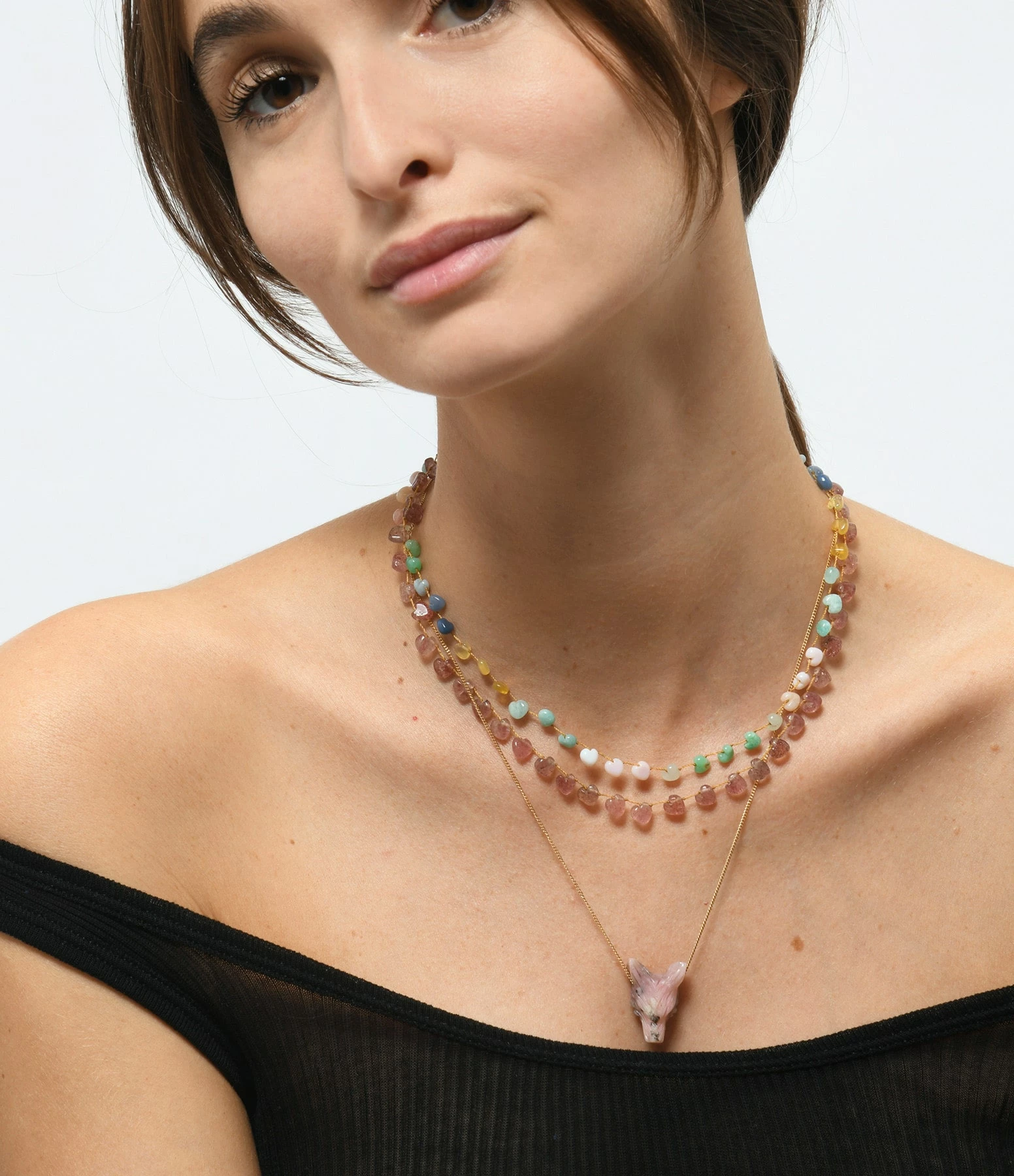 MON PRECIEUX GEM Collier Loup Opale Rose – Image 2