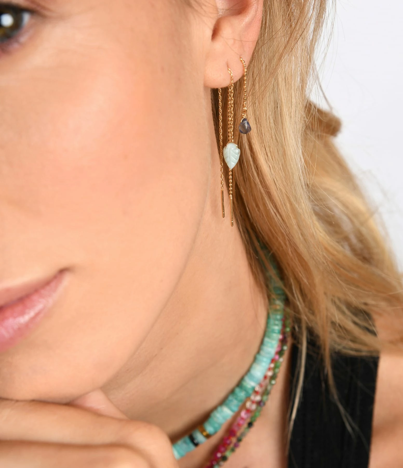 MON PRECIEUX GEM Boucle D'oreille Chaîne PM Iolite (vendue à L'unité) 4 MON PRECIEUX GEM Boucle D'oreille Chaîne PM Iolite (vendue à L'unité) – Image 2