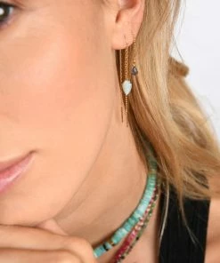 MON PRECIEUX GEM Boucle D'oreille Feuille Chaîne Longue Amazonite (vendue à L'unité) 6 MON PRECIEUX GEM Boucle D'oreille Feuille Chaîne Longue Amazonite (vendue à L'unité) -Boutique Gigi Clozeau mpgem look20221209 535