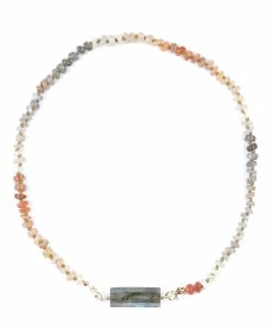 MON PRECIEUX GEM Collier Candies Pierre De Lune Rolla Bolla Labradorite