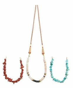 MON PRECIEUX GEM Sautoir Interchangeable Bordeaux Pierres, Exclusivité Lulli