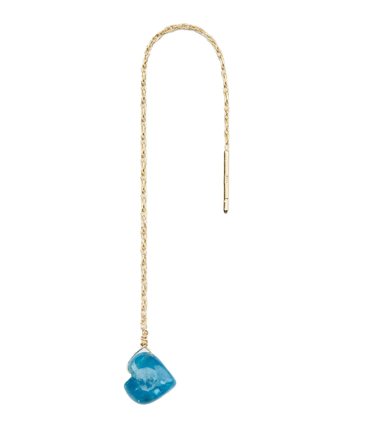 MON PRECIEUX GEM Boucle D'oreille Cœur Chaîne Courte Apatite (vendue à L'unité) 3 MON PRECIEUX GEM Boucle D'oreille Cœur Chaîne Courte Apatite (vendue à L'unité)