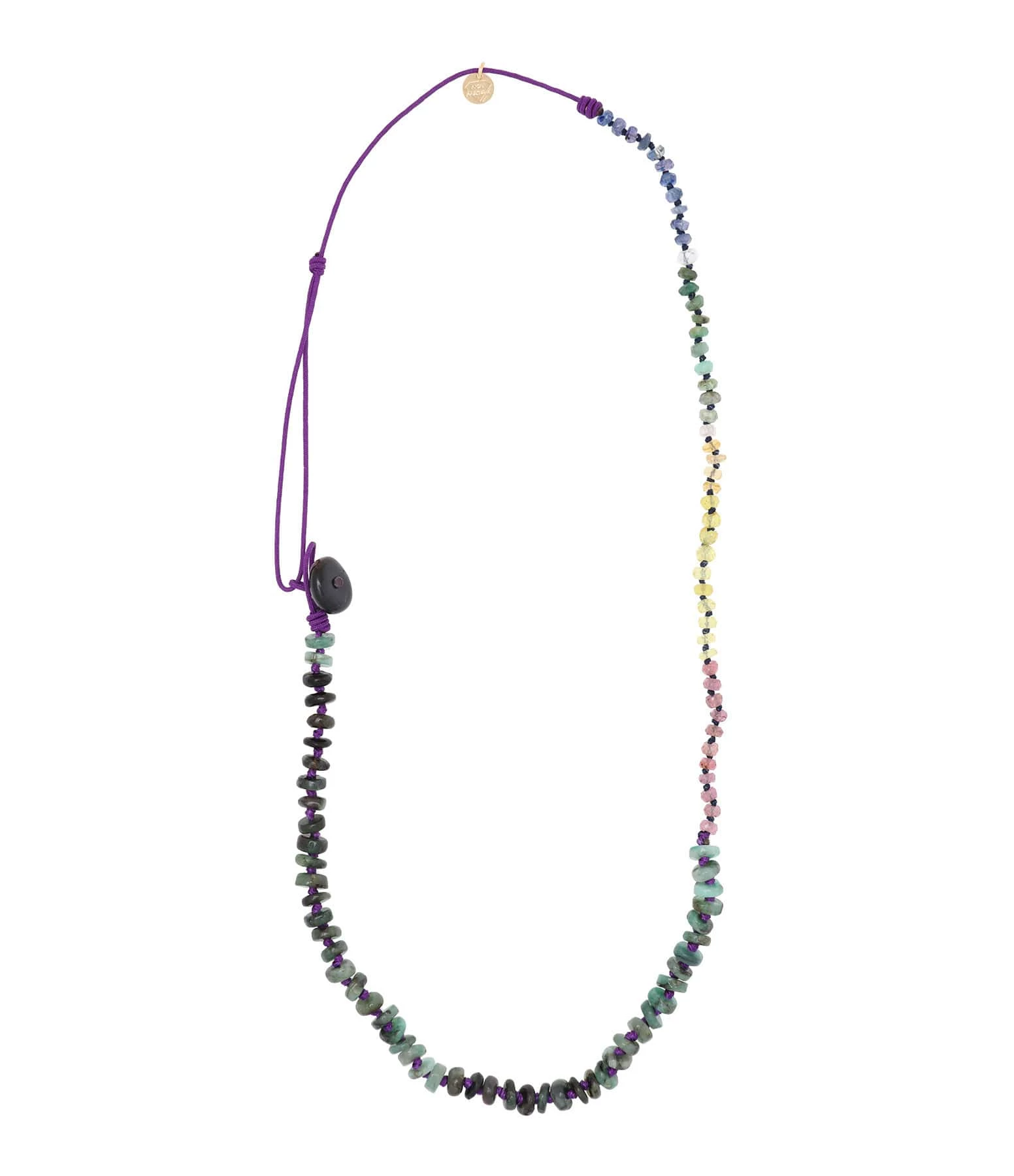 MON PRECIEUX GEM Bracelet 123 Tours Emeraude Saphir Cordon Violet 4 MON PRECIEUX GEM Bracelet 123 Tours Emeraude Saphir Cordon Violet – Image 2