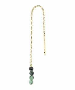 MON PRECIEUX GEM Boucle D'oreille Courte Rand Rubis Zoïsite (vendue à L'unité)