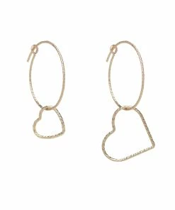 MON PRECIEUX GEM Boucles D'oreilles Créoles Pendentifs Cœur