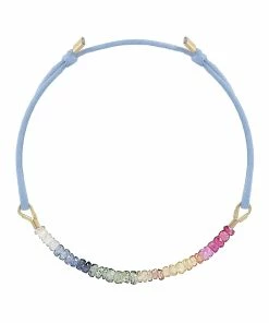 ATELIER PAULIN Bracelet Saphir Rainbow Gold Filled Cordon Bleu