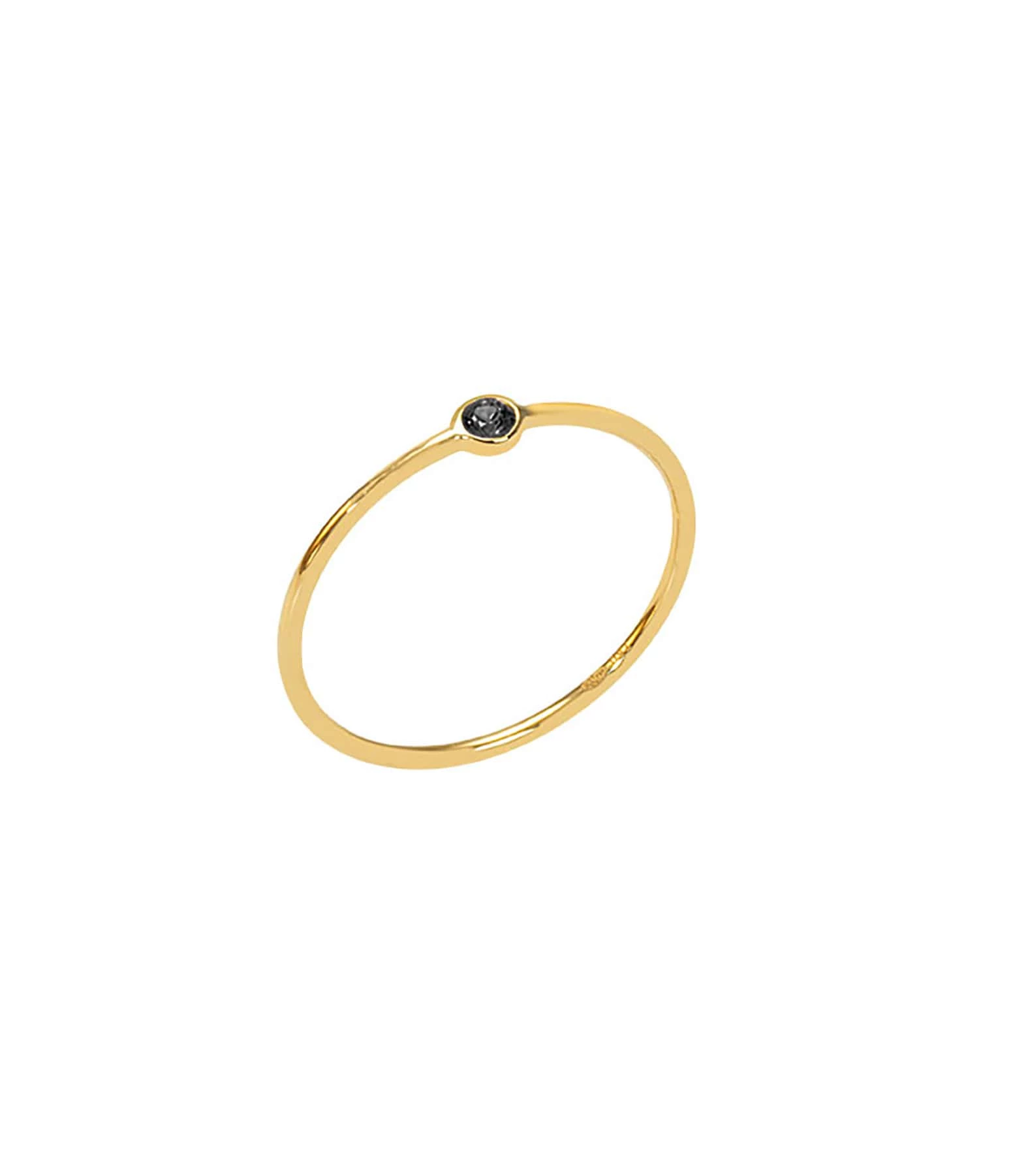 AND...PARIS Bague Memory Diamant Noir Or Jaune