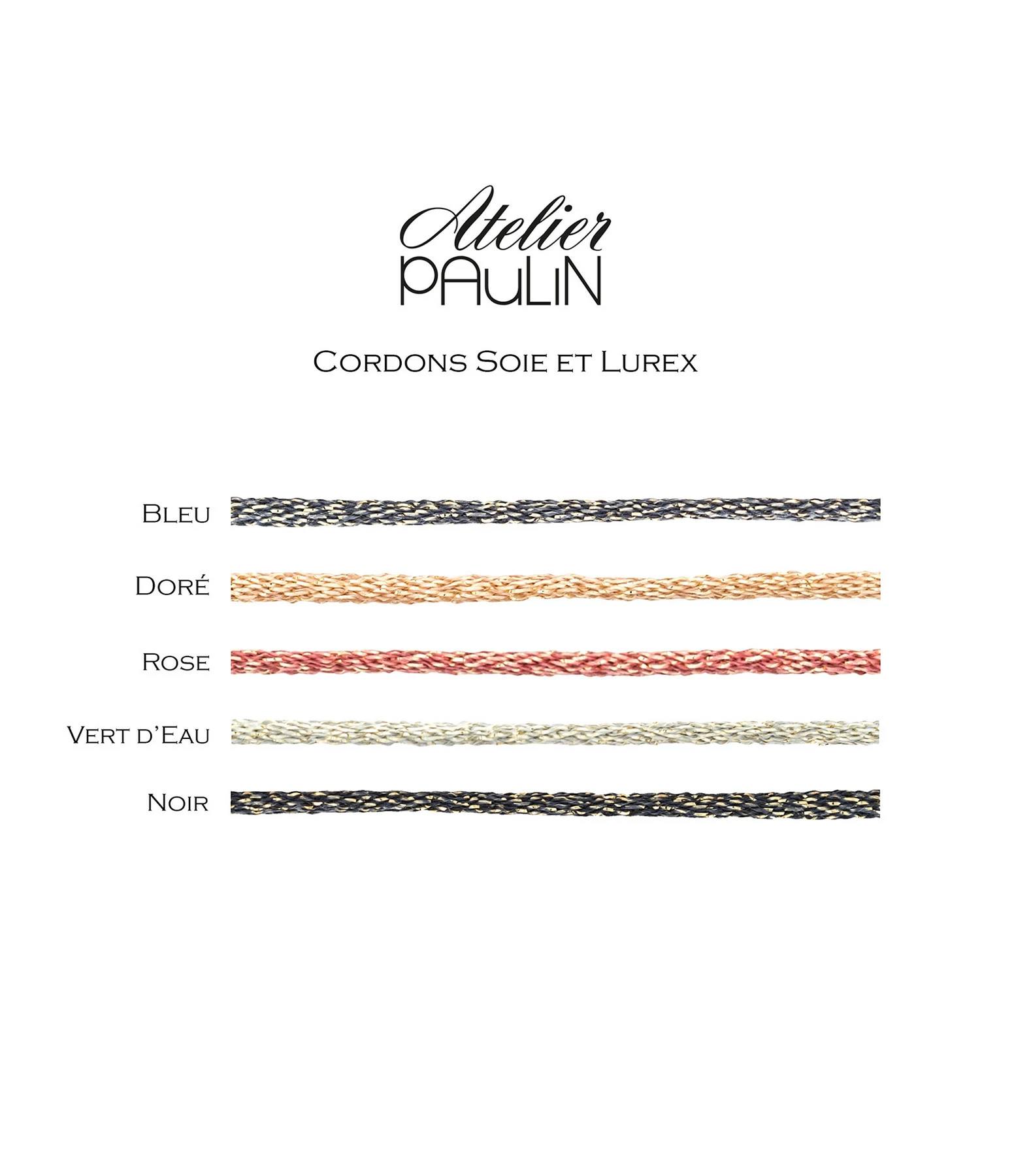 ATELIER PAULIN Bracelet Cordon Lurex Cœur Gold Filled – Image 2