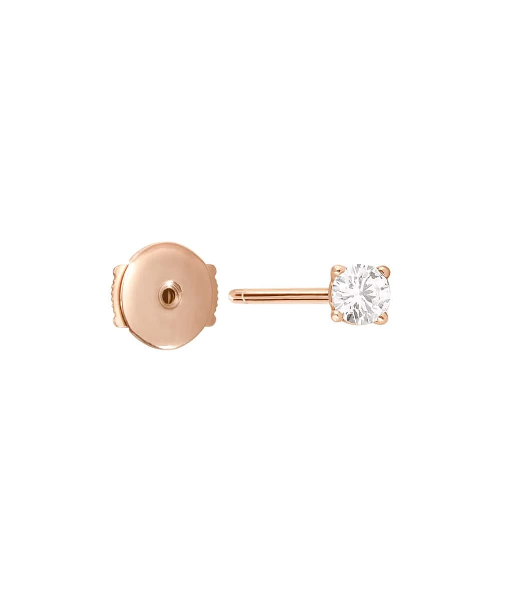 VANRYCKE Boucle D'oreille Valentine Puce Diamant Or Rose (vendue à L'unité) 4 VANRYCKE Boucle D'oreille Valentine Puce Diamant Or Rose (vendue à L'unité) – Image 2