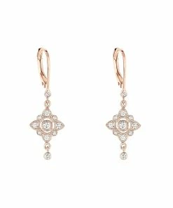 STONE PARIS Boucles D'oreilles Dormeuses Fleur Sacrée Diamants Or Rose