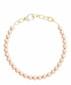 VADI JEWELS Collier Lilly Perles Cristal Saumon Gold Filled