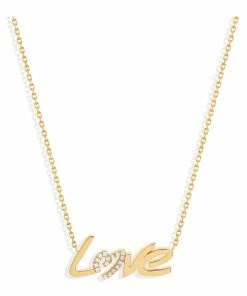 NAVA JOAILLERIE Collier Love O Diamants Or Jaune