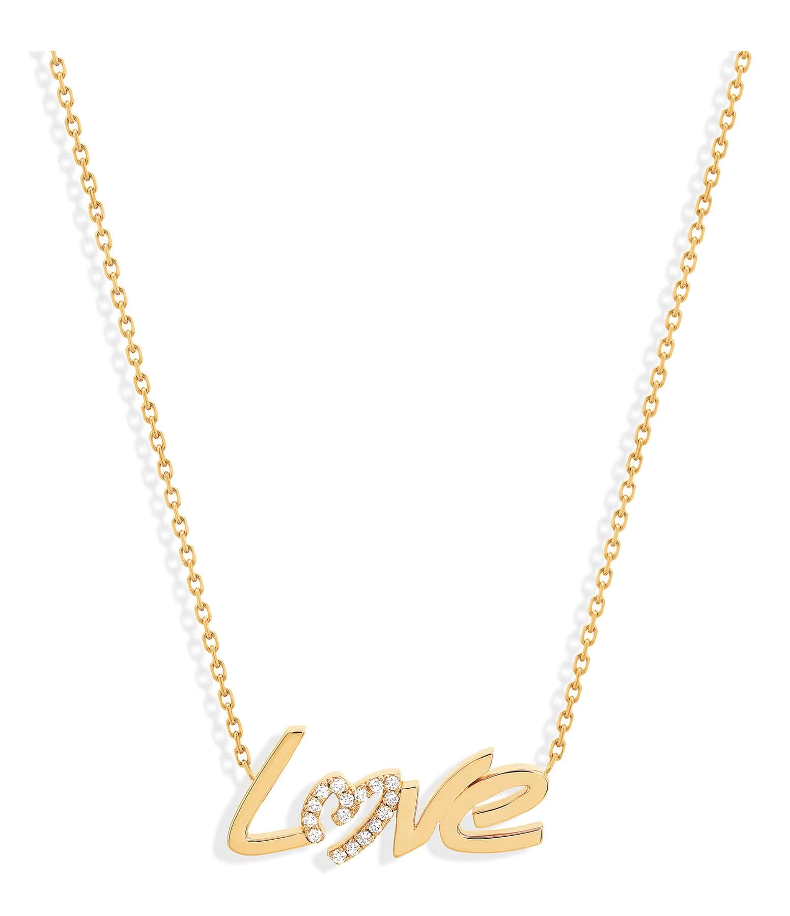 NAVA JOAILLERIE Collier Love O Diamants Or Jaune