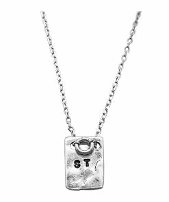 SERGE THORAVAL Sautoir Serment Fin Argent -Boutique Gigi Clozeau pendentif plaque serment 2 3 2048x2048