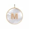 Ginette NY Pendentif Initial Nacre Blanche Or Rose, Personnalisable 2 Ginette NY Pendentif Initial Nacre Blanche Or Rose, Personnalisable -Boutique Gigi Clozeau piniwnm