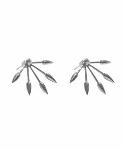 Pamela Love Boucles D'oreilles Five Spike Argent