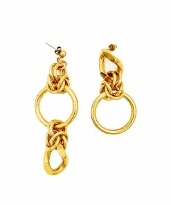 PERRINE TAVERNITI Boucles D'oreilles Asymétriques Pradier Doré