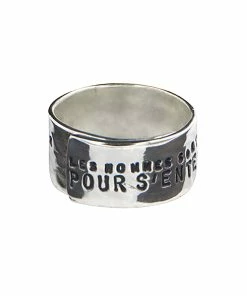 SERGE THORAVAL Bague Large Les Hommes Argent