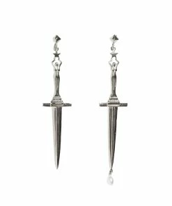 Pamela Love Boucles D'oreilles Dagger Argent
