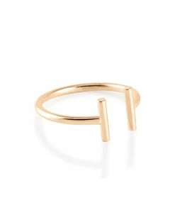 Ginette NY Bague Ouverte Or Rose