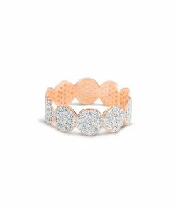 Ginette NY Bague Mini Ever Diamants Or Rose