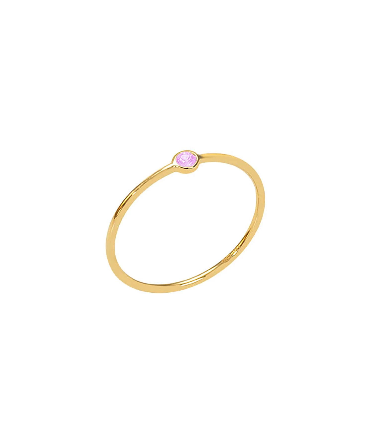 AND...PARIS Bague Memory Saphir Rose Or Jaune