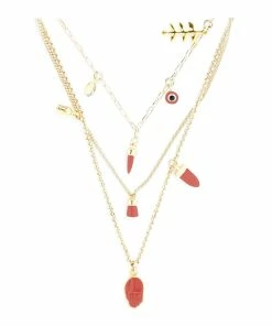 Isabel Marant Collier Multirang New It's All Doré Bordeaux