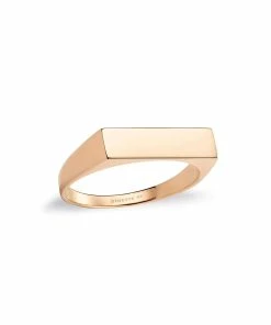 Ginette NY Bague Baguette Or Rose