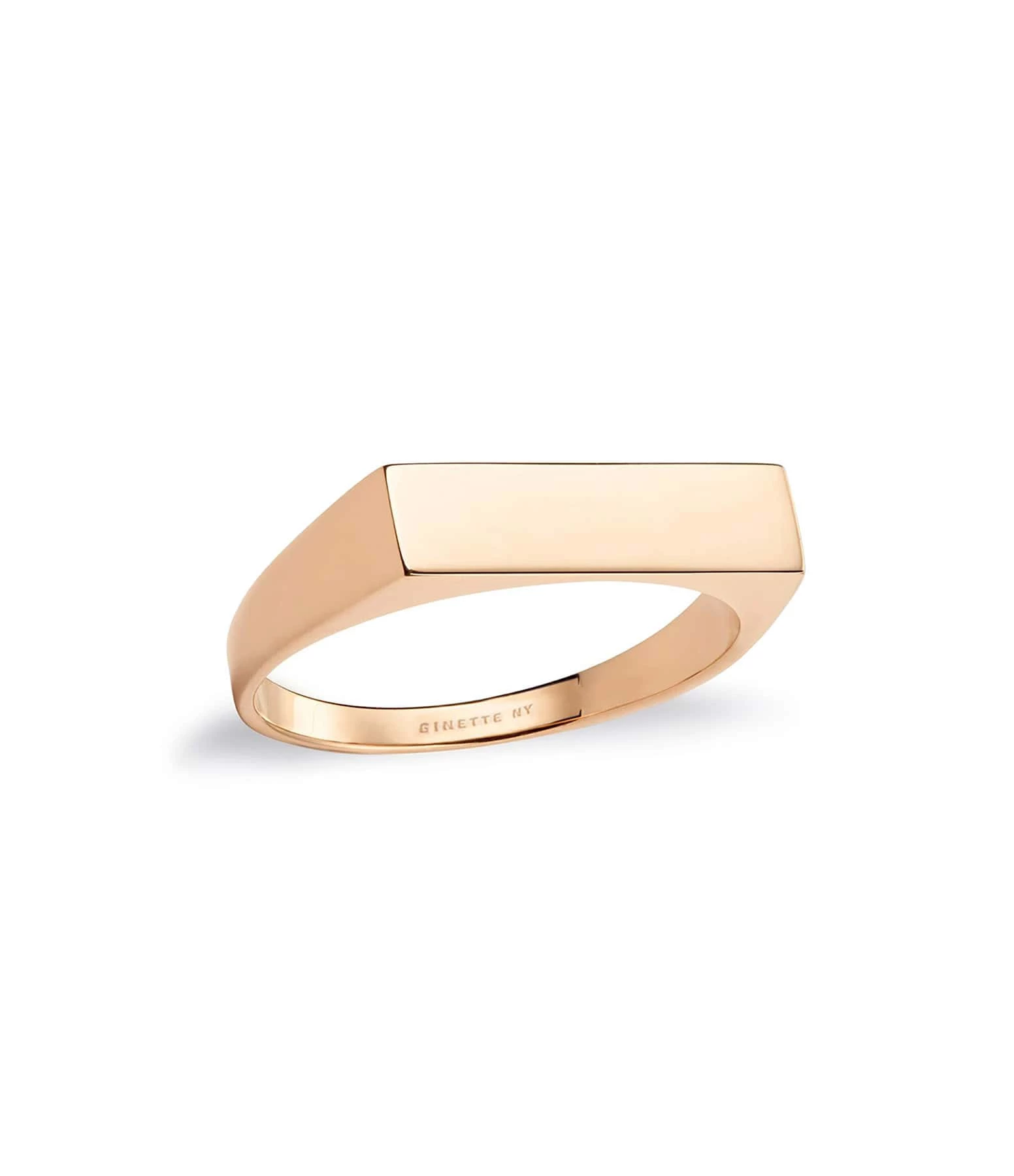Ginette NY Bague Baguette Or Rose 3 Ginette NY Bague Baguette Or Rose