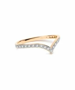 Ginette NY Bague Wise Large Or Rose Diamants