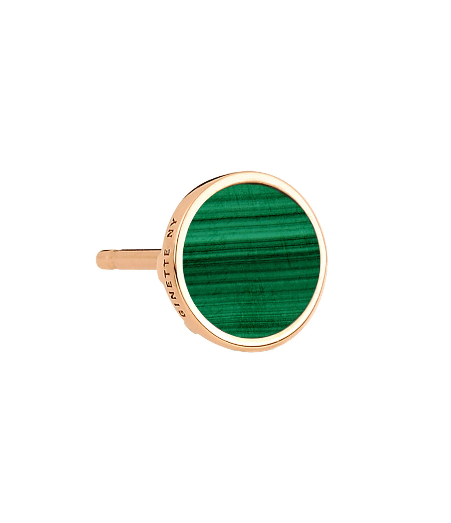 Ginette NY Boucle D'oreille Ever Disc Malachite Or Rose (vendue à L'unité) 3 Ginette NY Boucle D'oreille Ever Disc Malachite Or Rose (vendue à L'unité)