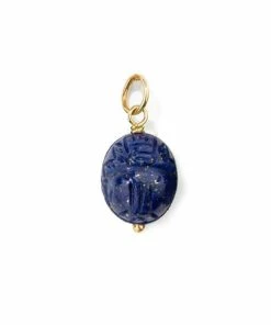 Aurélie Bidermann Pendentif Scarabée Lapis PM - Joaillerie